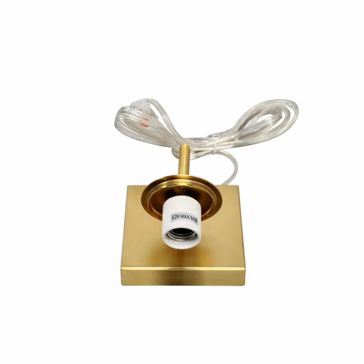 6.5″W x 10″H x 8″E Burnished Brass Wall Sconce with Frosted White Acrylic Shade and E26 Rocker - Switch Light - 4 Pack - LEDMyPlace