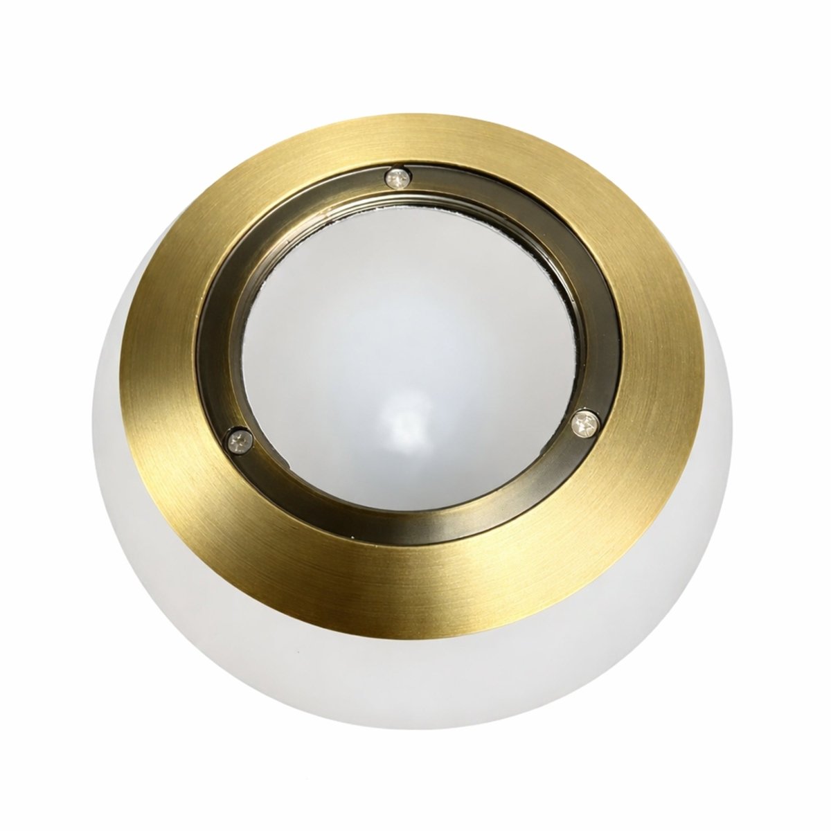6.5″W x 10″H x 8″E Burnished Brass Wall Sconce with Frosted White Acrylic Shade and E26 Rocker - Switch Light - 4 Pack - LEDMyPlace