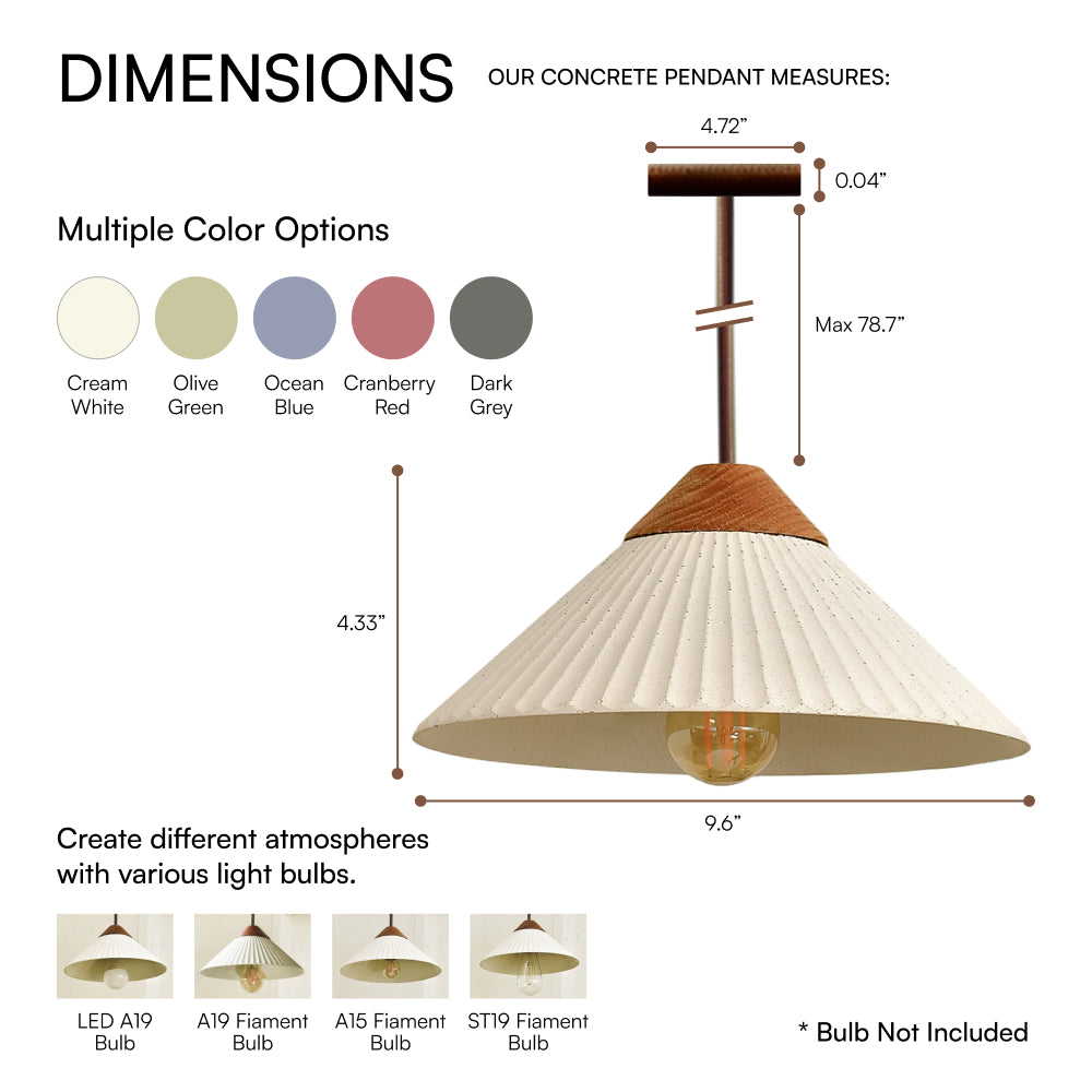 Summit Mountain Cream White Pendant Light, Max 20W, E26 Base, Damp Rated
