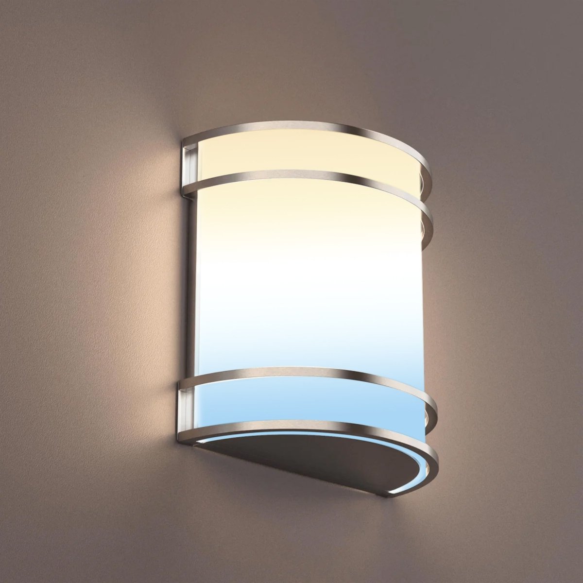 9.64" Dimmable Half Cylinder LED Wall Sconce BN Color, 17W, 1100 Lumens, 5 CCT AC120V, For Living Room, Bedroom, Hallway, Kitchen - LEDMyPlace