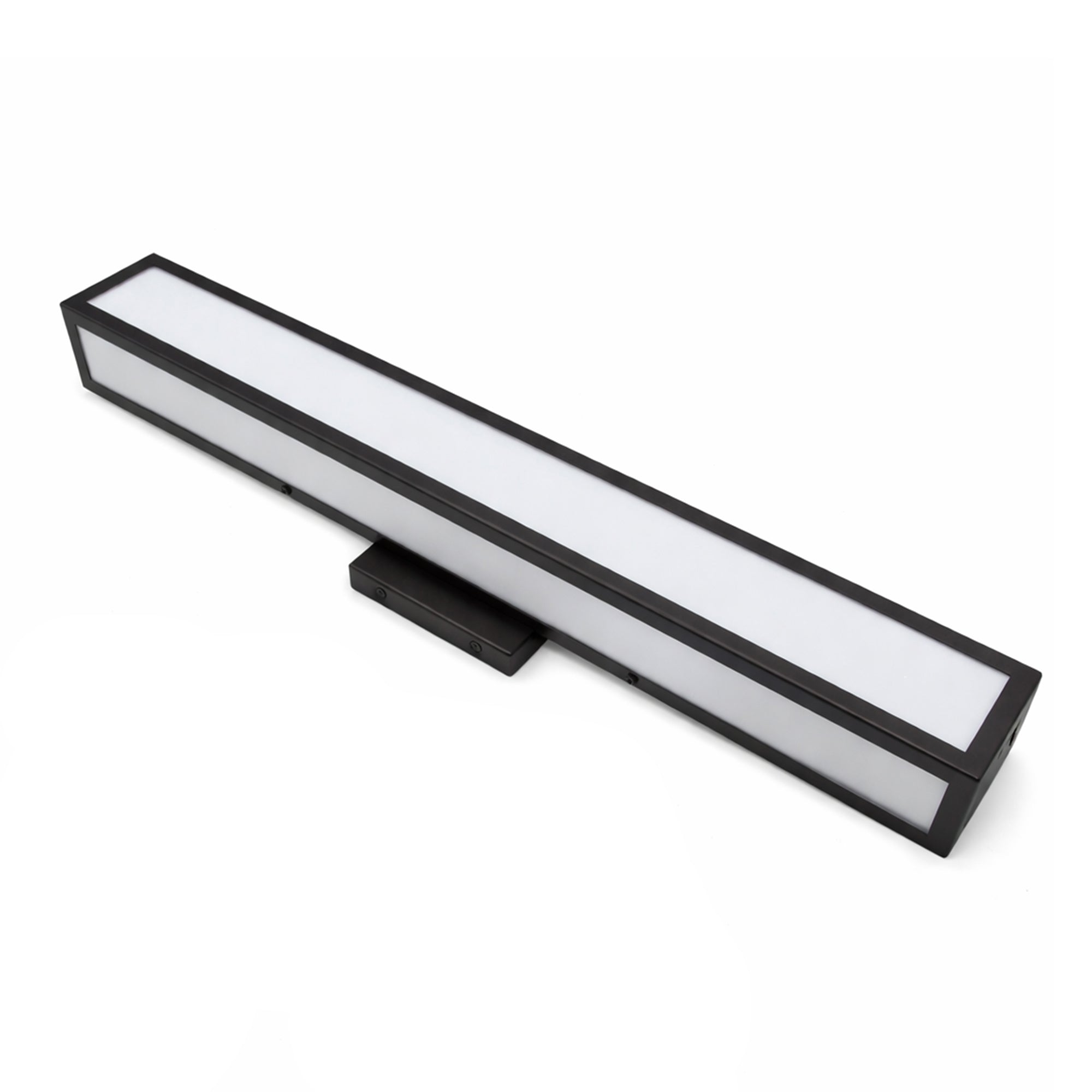 24″W x 3.5″D x 4.72″H Black LED Wall Light with Integrated 20W LED 3CCT – Hardwired