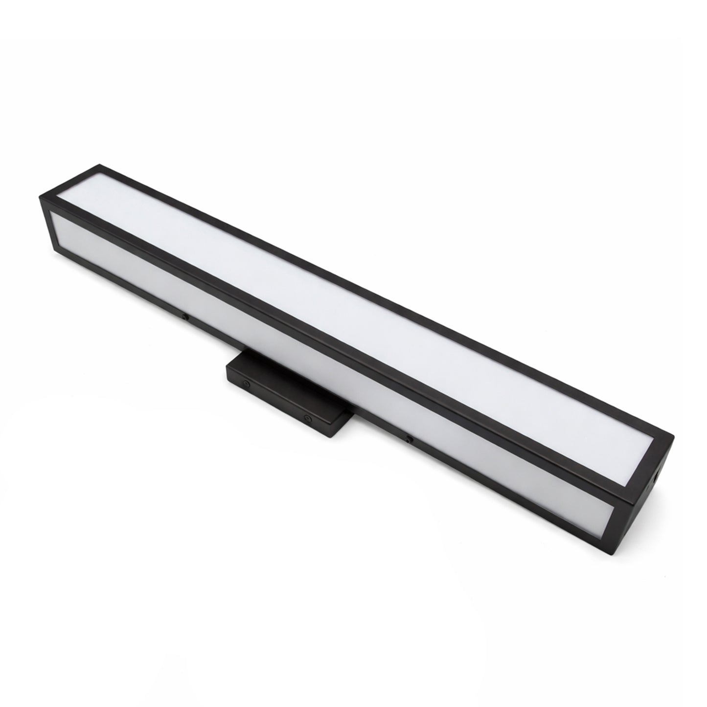 24″W x 3.5″D x 4.72″H Black LED Wall Light with Integrated 20W LED 3CCT – Hardwired