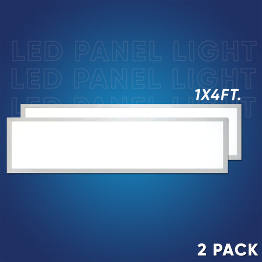 1-ft x 4-ft LED Panel Light 20/30/40 Watt Adjustable, 4000K/5000K/6500K CCT Changeable, Dip Switch, 0-10V Dim, 120-277V, ETL, DLC 5.1, Recessed Back-lit Fixture