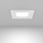 4 Inch Ultra Thin Square LED Recessed Light with Junction Box, 9W, 650LM, Damp Location, Dimmable, Ceiling Mount Light Trim For Office, Kitchen, Bedroom, Bathroom