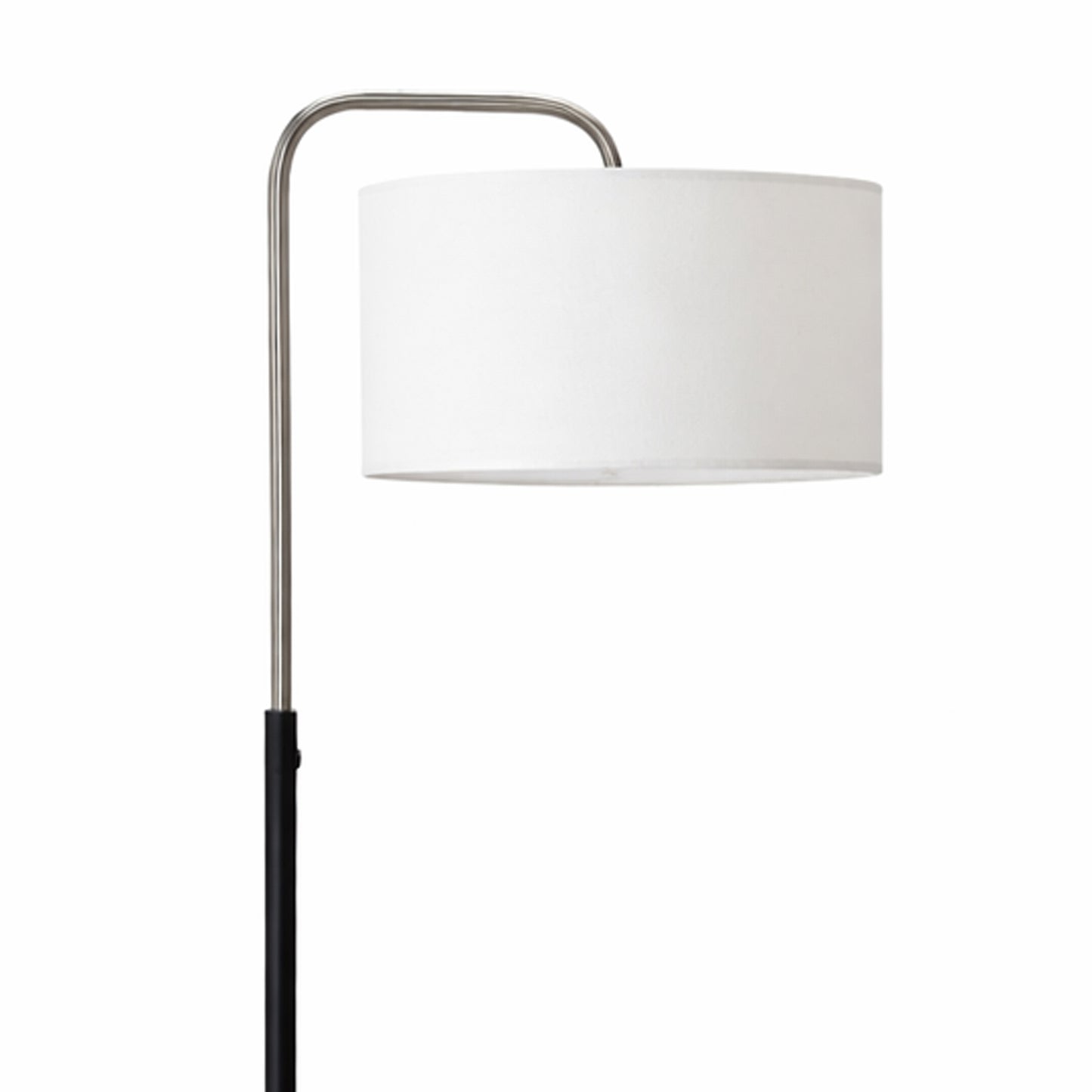 15″W x 60″H Floor Lamp with White Linen Shade – Black or Brushed Nickel Finish - 2 Pack