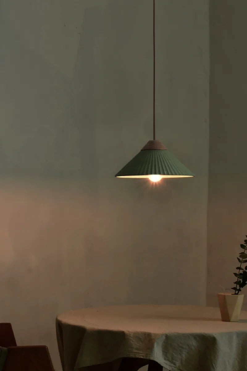 Summit Mountain  Olive Green Pendant Light, Max 20W, E26 Base, Damp Rated