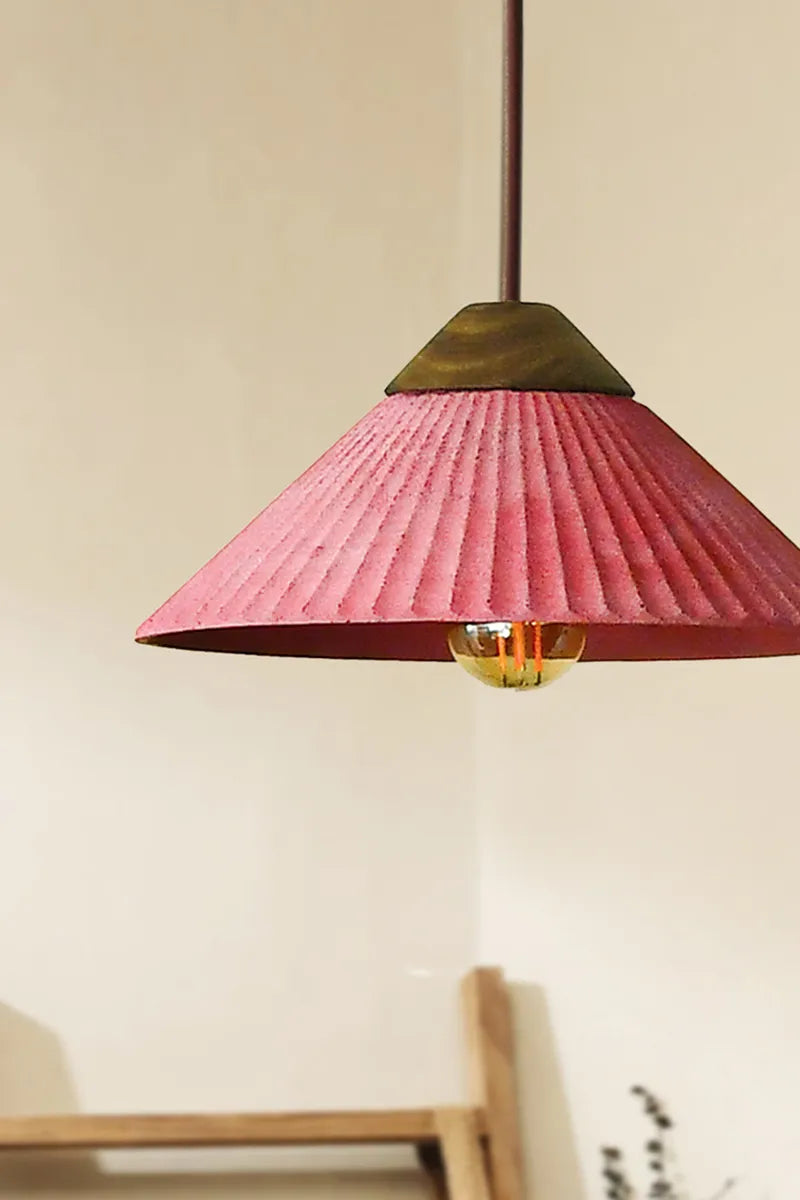 Summit Mountain  Cranberry Red Pendant Light, Max 20W, E26 Base, Damp Rated