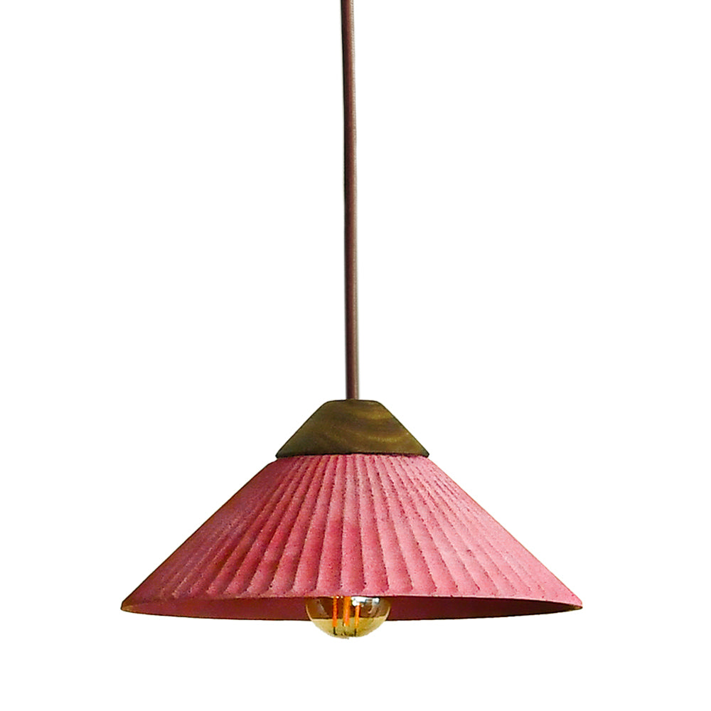 Summit Mountain  Cranberry Red Pendant Light, Max 20W, E26 Base, Damp Rated
