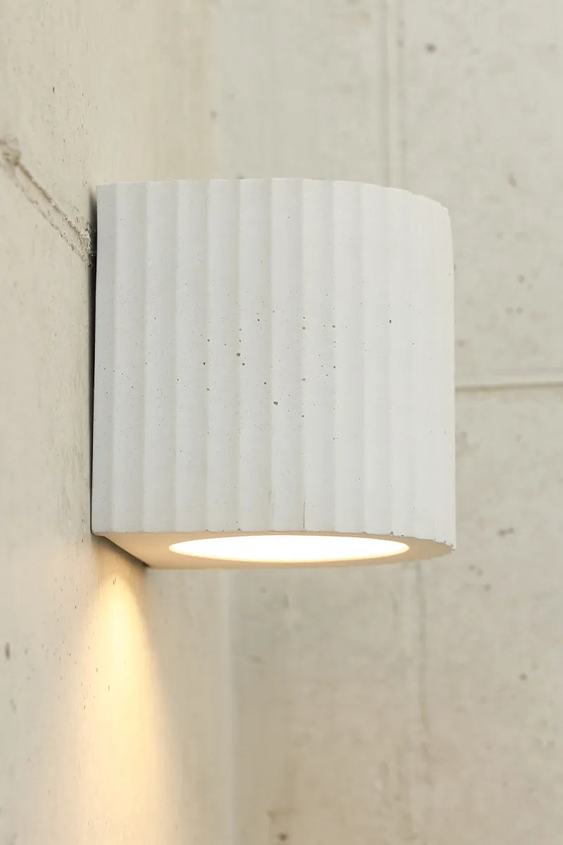 Corinthian Cream White Wall Light, Max 20W, E26 Base, Wet Rated