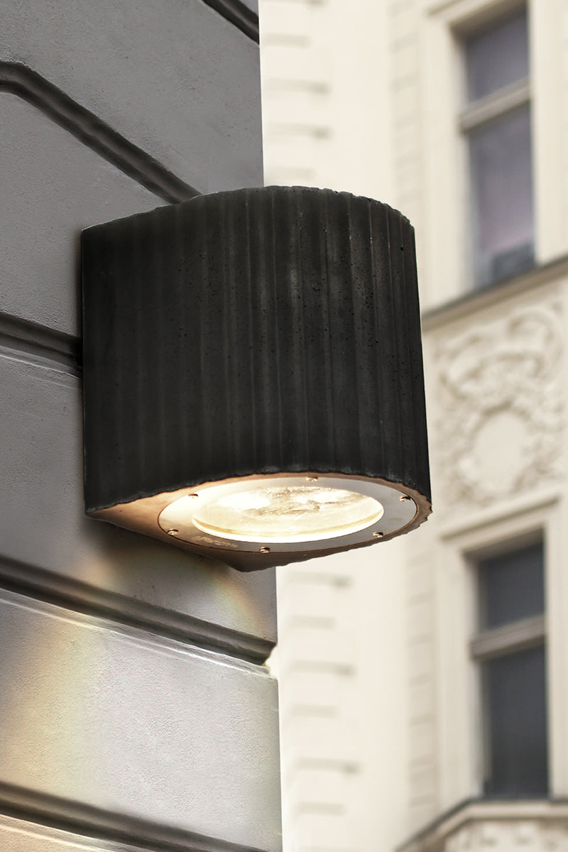Corinthian  Dark Grey Wall Light, Max 20W, E26 Base, Wet Rated