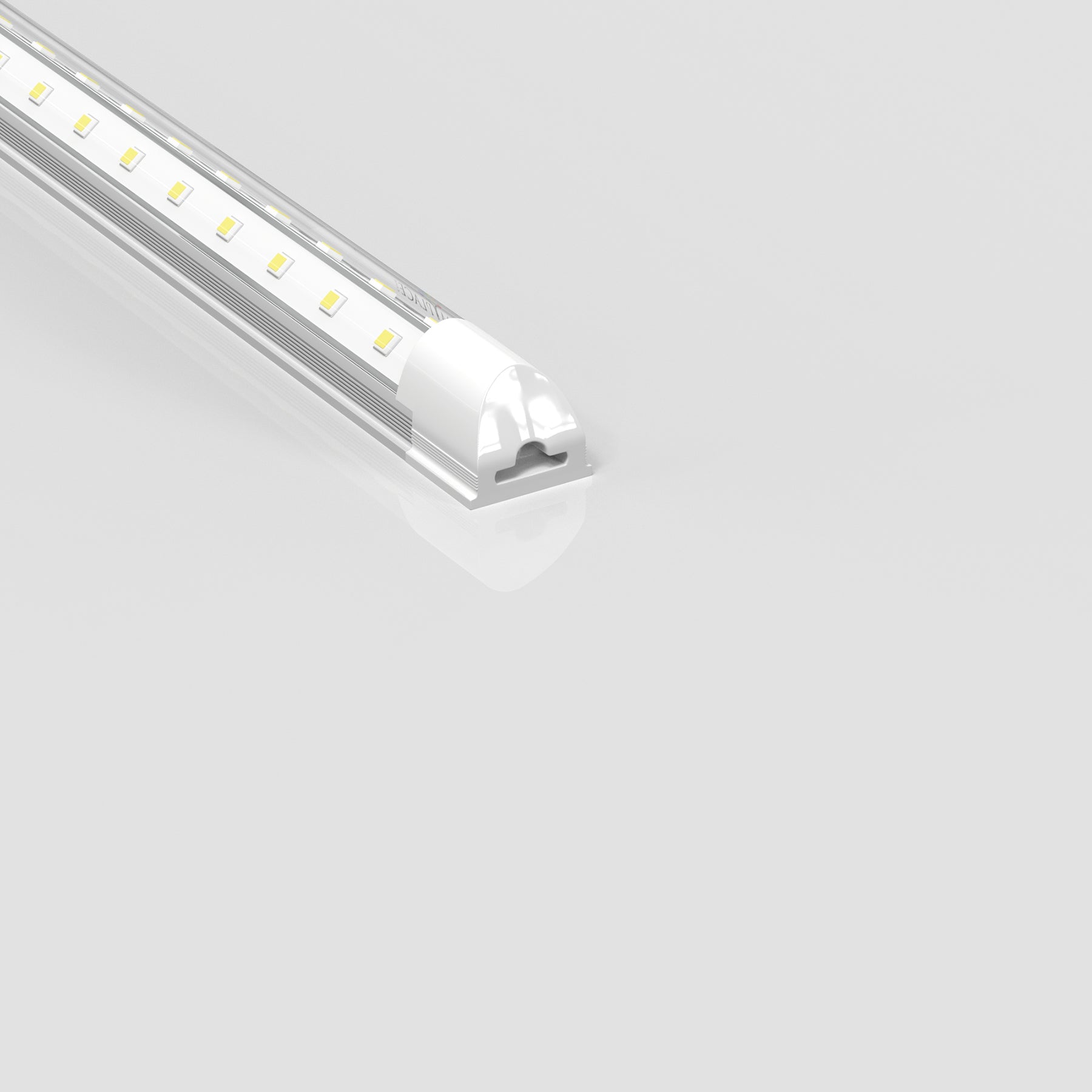 T8 8ft Integrated LED Tube Light 60W V Shape 6500K Clear, ETL Listed, Plug and Play, Linkable T8 8ft LED Bulbs for Garage, Warehouse, Shop