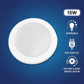 5 in. and 6 in. LED Recessed Lighting, Surface Mount Disk Light, Round