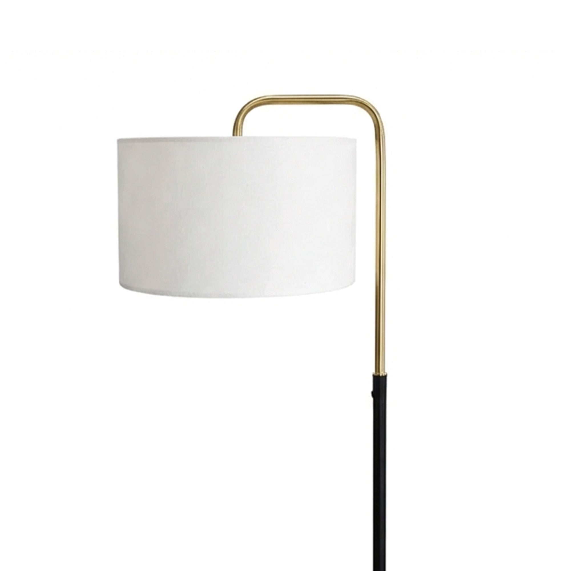 15" Dia x 59"H Modern Floor Lamp with White Linen Shade – Brushed Nickel Finish - 2 Pack