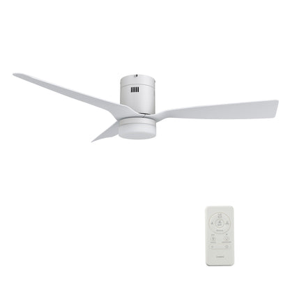 SPEZIA 48 inch 3-Blade Flush Mount Smart Ceiling Fan with LED Light & Remote