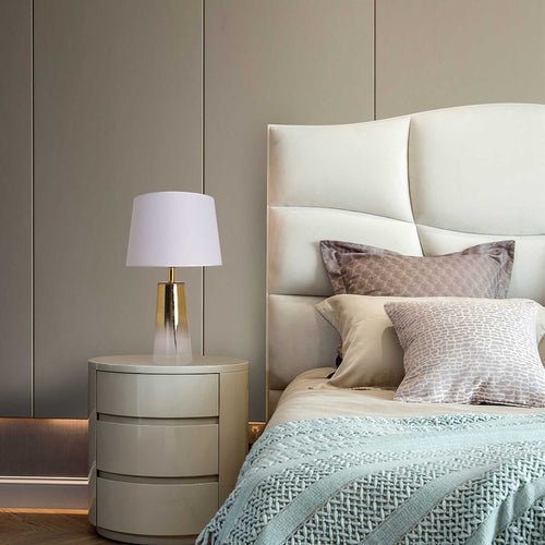 Alecrim Ombre Glass Best Table Lamp 25" - Gold Ombre/Ivory White (Set of 2) - LEDMyPlace