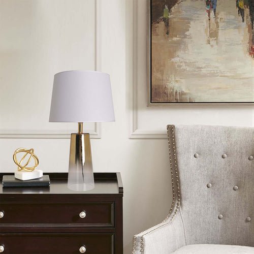 Alecrim Ombre Glass Best Table Lamp 25" - Gold Ombre/Ivory White (Set of 2) - LEDMyPlace
