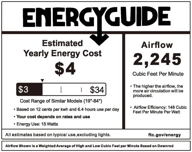 AURORA 52 inch 3 - Blade Flush Mount Smart Ceiling Fan with Remote & LED Light - LEDMyPlace