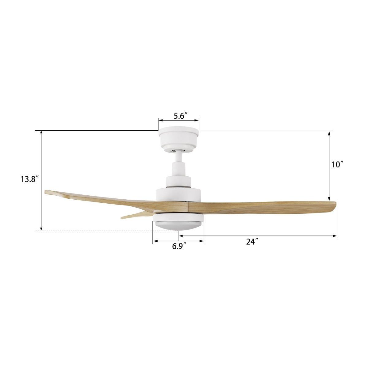 BONELLI 48 inch 3 - Blade Ceiling Fan with LED Light & Remote - LEDMyPlace