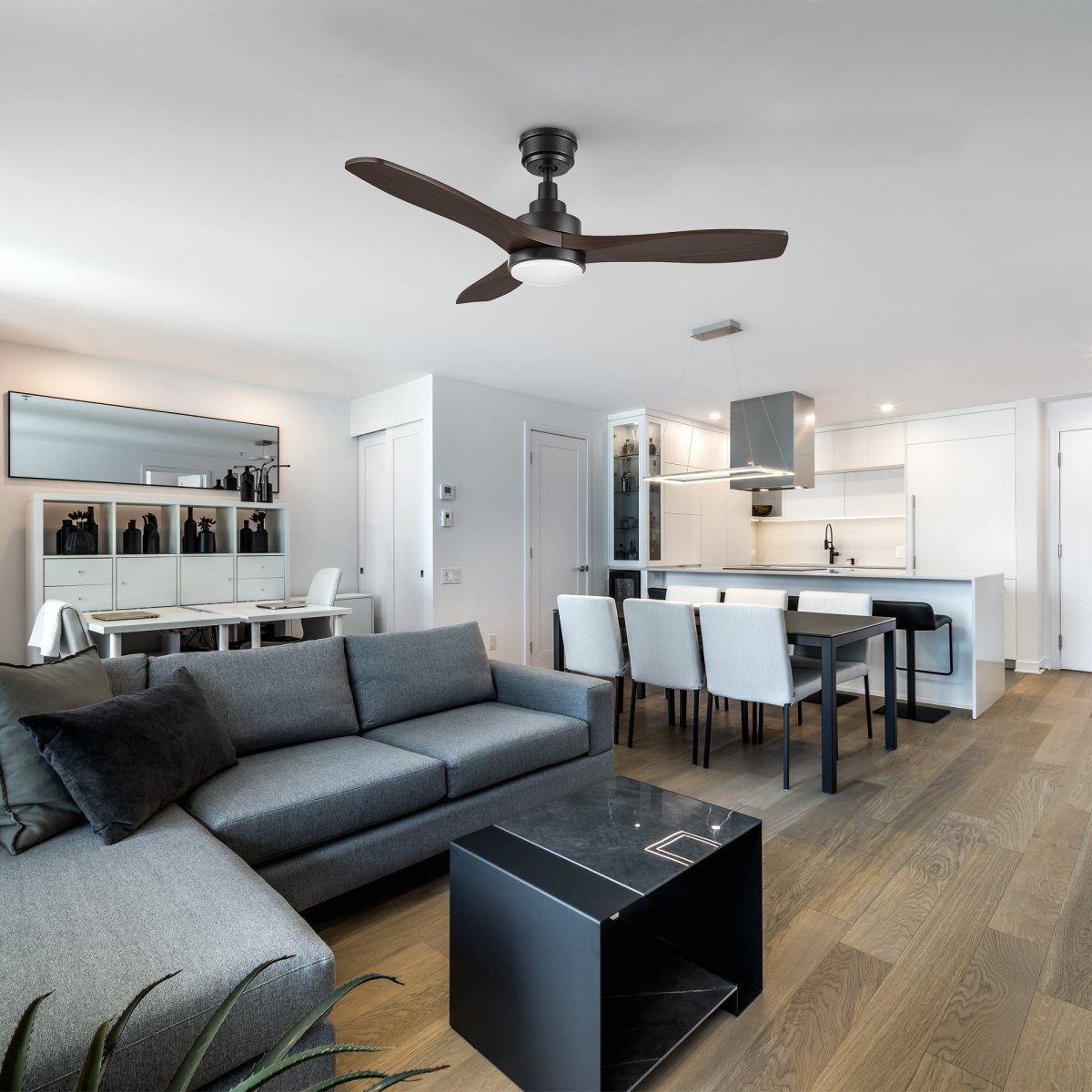 BONELLI 48 inch 3 - Blade Ceiling Fan with LED Light & Remote - LEDMyPlace