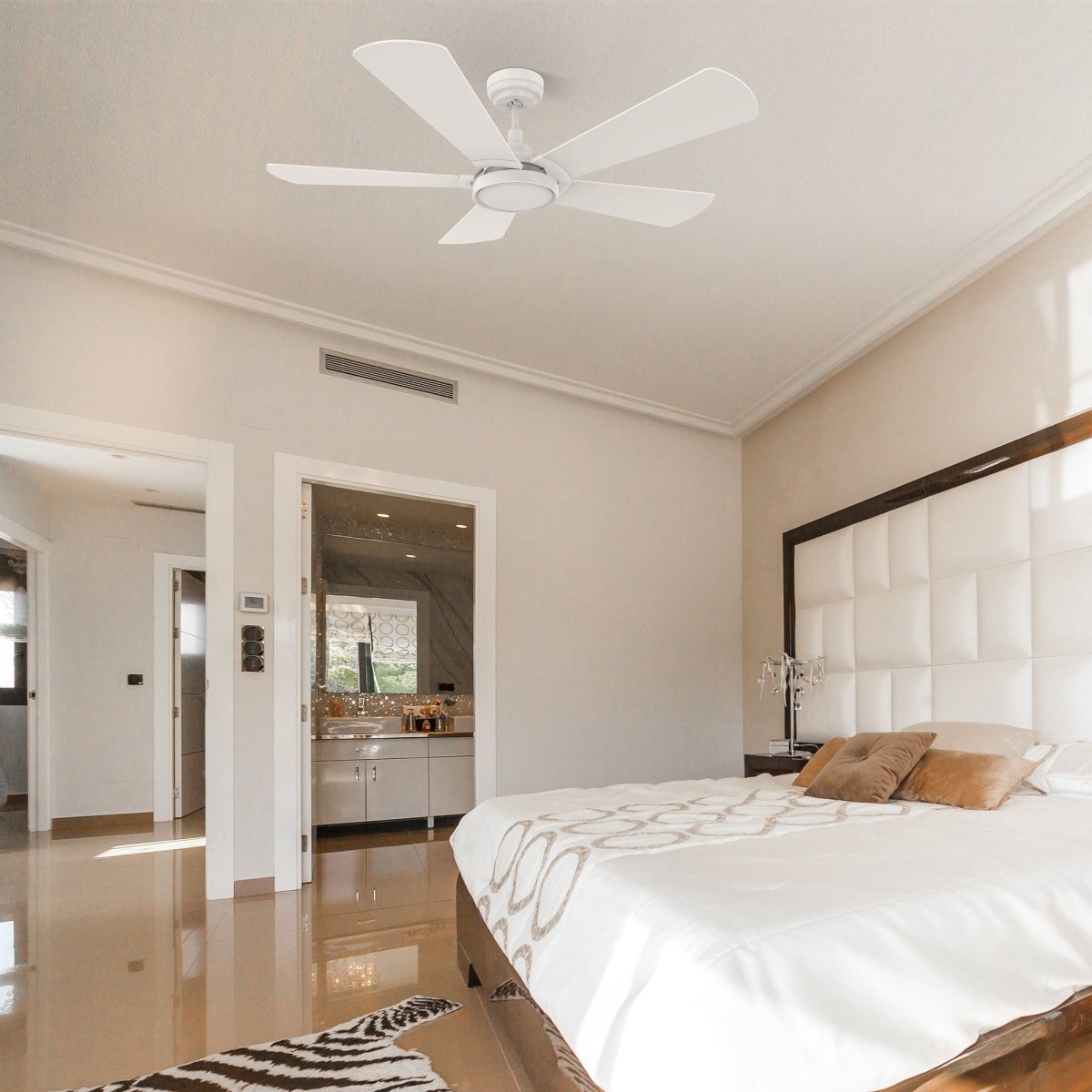 BRISA 52 inch 5 - Blade Smart Ceiling Fan with LED Light & Remote - LEDMyPlace