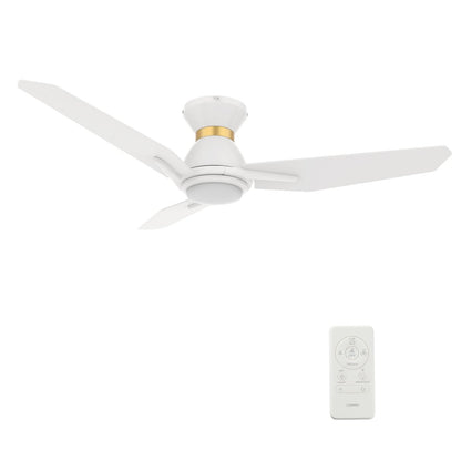 CALEN 44 inch 3 - Blade Flush Mount Smart Ceiling Fan with LED Light & Remote - LEDMyPlace