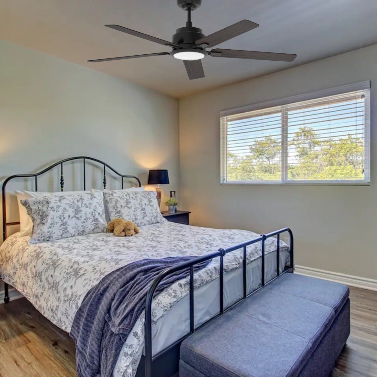 ESPEAR 52 inch 5 - Blade Smart Ceiling Fan with LED Light & Remote - LEDMyPlace