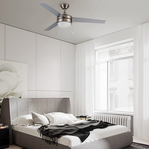 EVERETT 52 Inch 3 - Blade Ceiling Fan with LED Light & Pull Chain - LEDMyPlace