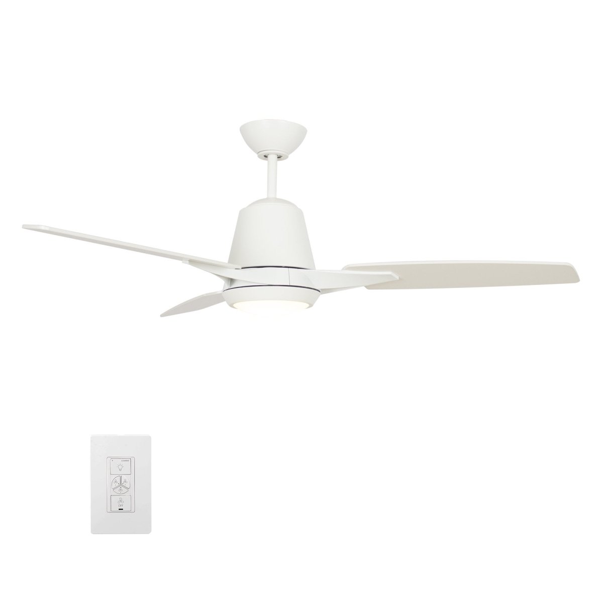 Exton 52'' Best Smart Ceiling Fan with wall control, Light Kit Included, Works with Google Assistant and Amazon Alexa,Siri Shortcut - LEDMyPlace