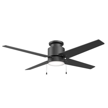 EXTREME 52 inch 4 - Blade Flash Mount Ceiling Fan with LED Light & Pull Chain - LEDMyPlace