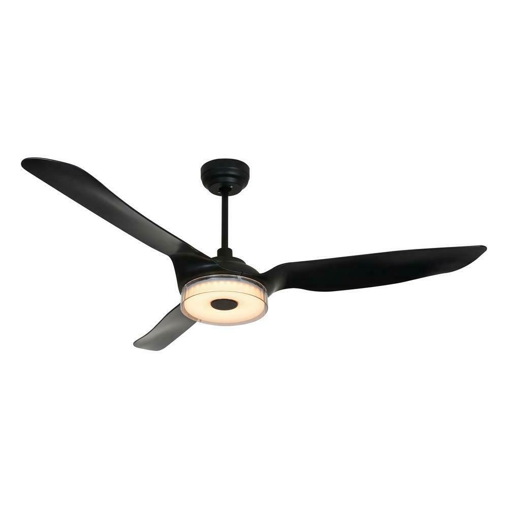 FLETCHER 52'' 3 - Blade Smart Ceiling Fan with LED Light & Remote - LEDMyPlace