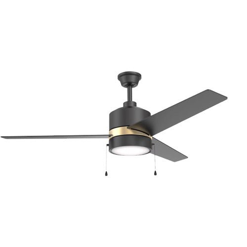 FLINT 52 inch 3 - Blade Ceiling Fan with LED Light and Pull Chain - LEDMyPlace