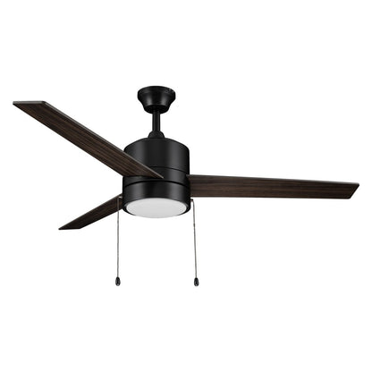 FLINT 52 inch 3 - Blade Ceiling Fan with LED Light and Pull Chain - LEDMyPlace
