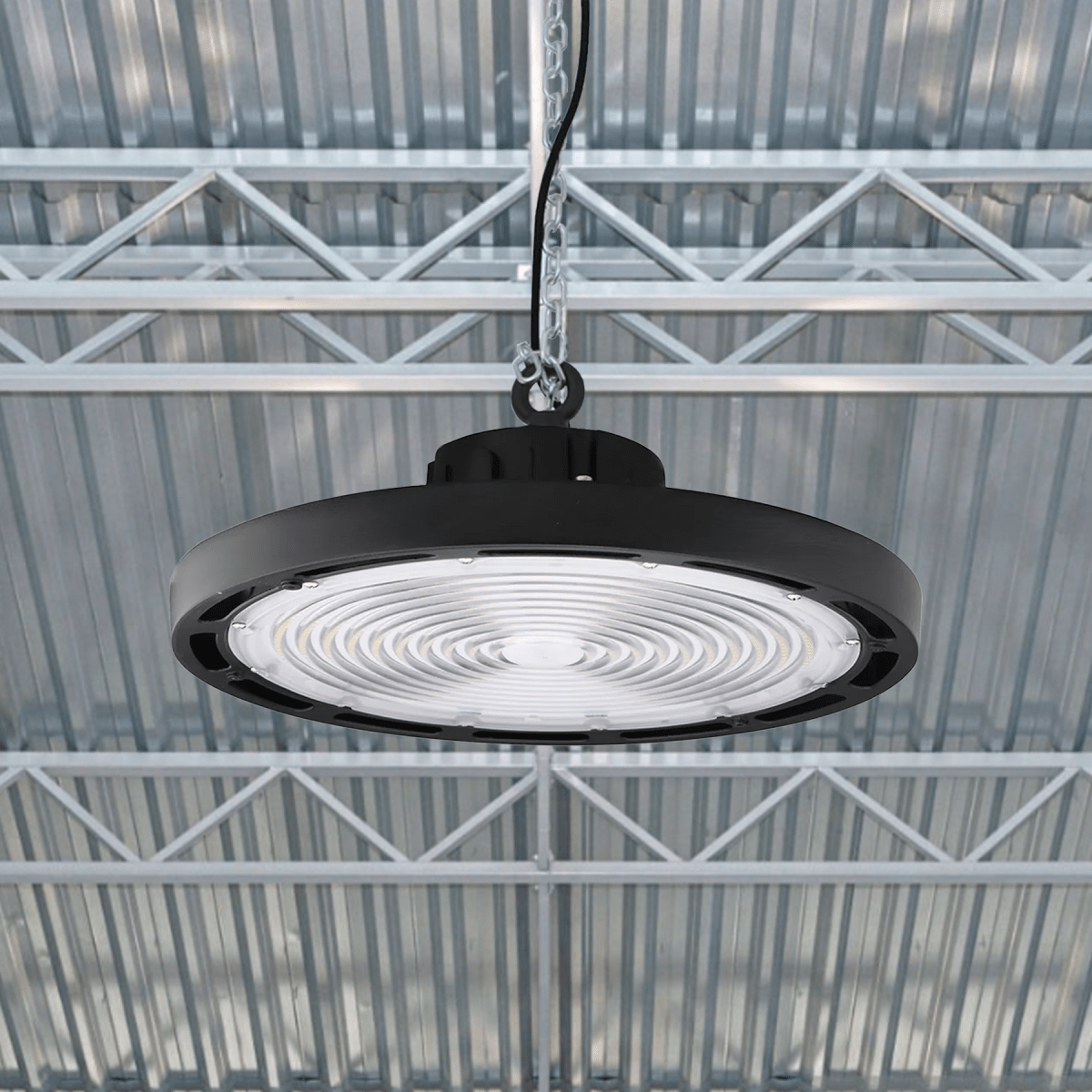 Gen13 UFO LED High Bay Light, 200W, 4000K, 28,600LM, AC120 - 277V, IP65 Waterproof, UL, DLC Listed, 0 - 10V Dimmable, Plug & Play Lighting for Warehouse Workshop Factory Barn Garage Area Lighting Fixture - LEDMyPlace
