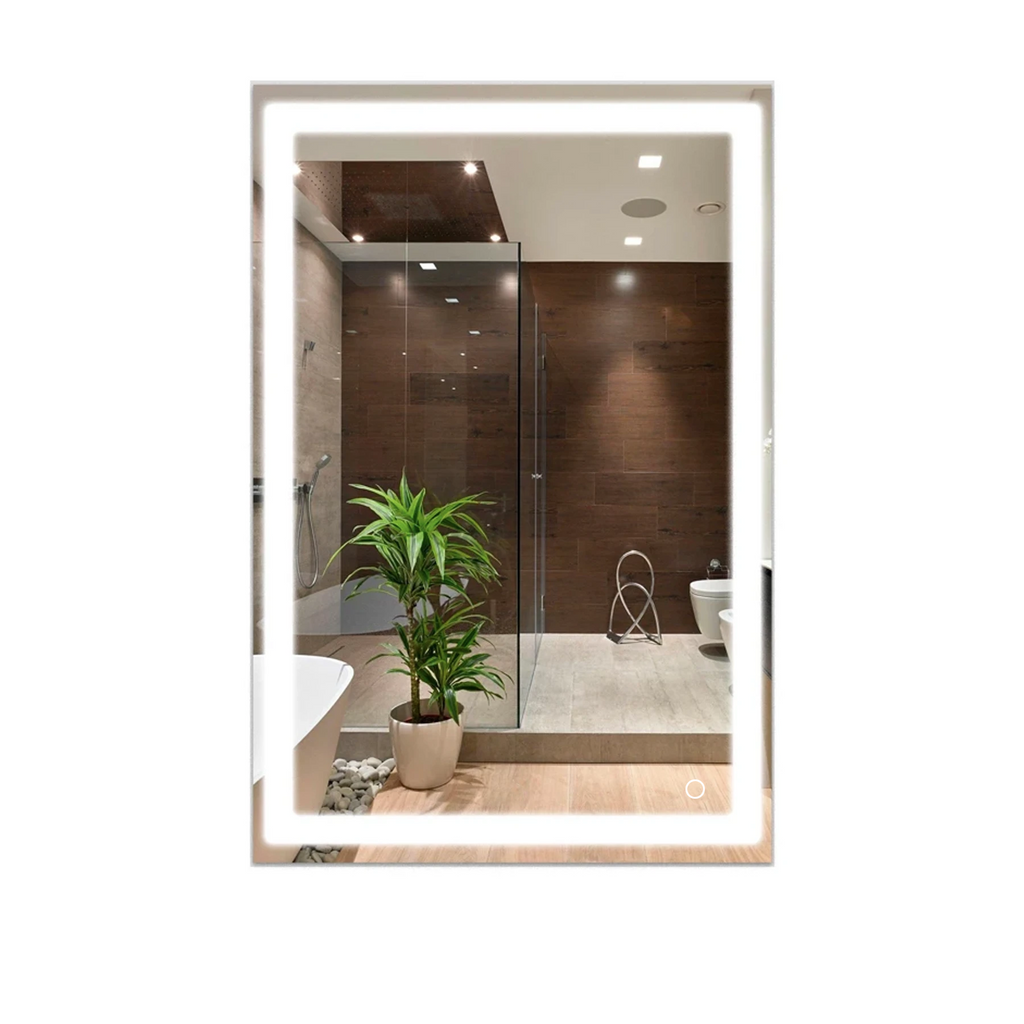 36 in. x 48 in. LED Lighted Bathroom Vanity Mirror, On/Off Touch Switch & CCT Changeable With Remembrance, Defogger, Both Vertical and Horizontal Wall Mounted Way, Inner Window Style