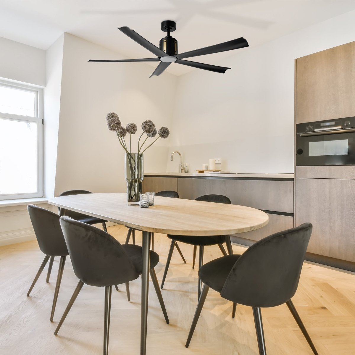 KNOX 60 inch 5 - Blade Ceiling Fan with LED Light & Remote - LEDMyPlace