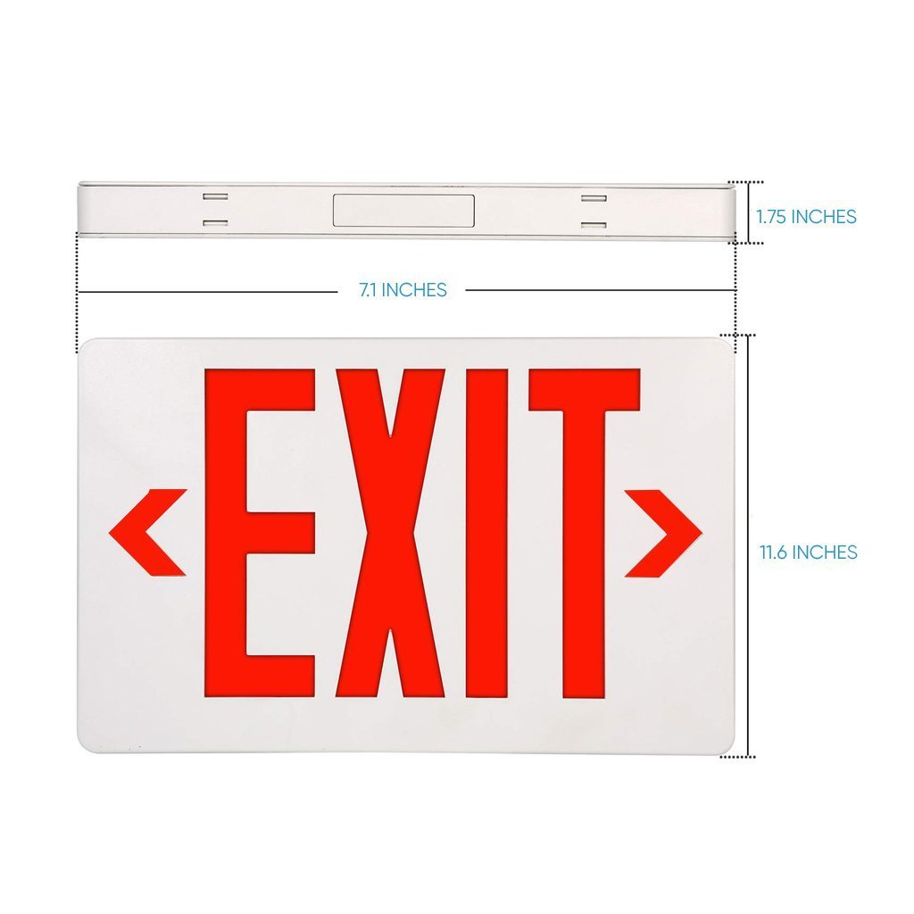 Pivoting Sign Exit Signs Ceiling Mount Angle Mount Pivoting Edge Lit Clear Panel