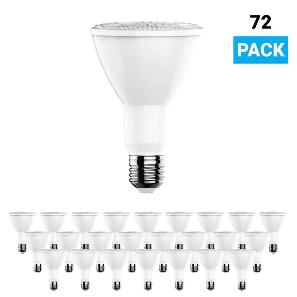 LED Flood Light Bulbs PAR30 Long Neck 12 Watt 3000K 800 Lumens Dimmable 120V E26 Base Damp Location - LEDMyPlace