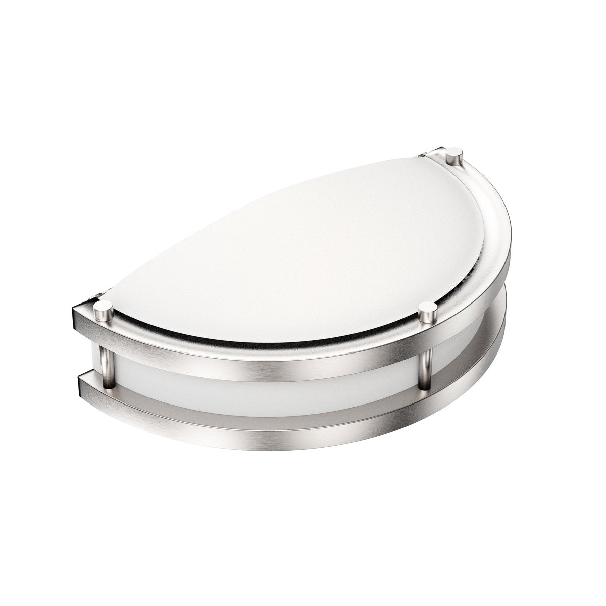 LED Half-Moon Wall Sconce Light 12W, 750 Lumens, Brushed Nickel Finish
