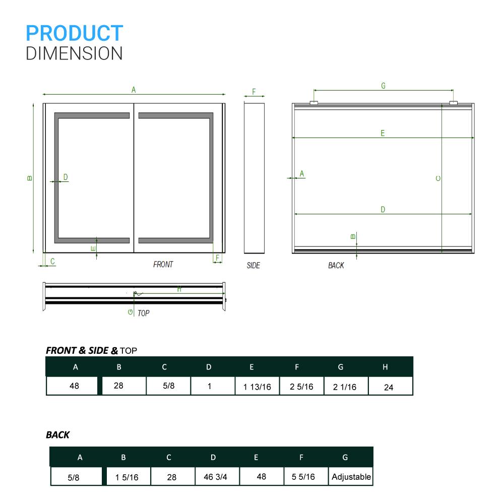 LED Lighted Bathroom Medicine Cabinet with Outlet, Double Sided Mirror, On/Off Switch, ETL, RoHS Listed, 90+ CRI, Surface Mount, Medicine Cabinet with LED Mirror, Benign Style - LEDMyPlace