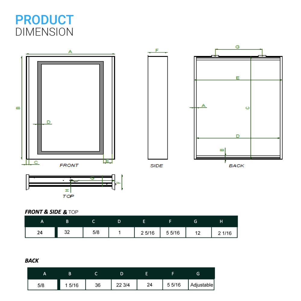 LED Lighted Bathroom Medicine Cabinet with Outlet, Double Sided Mirror, On/Off Switch, ETL, RoHS Listed, 90+ CRI, Surface Mount, Medicine Cabinet with LED Mirror, Benign Style - LEDMyPlace