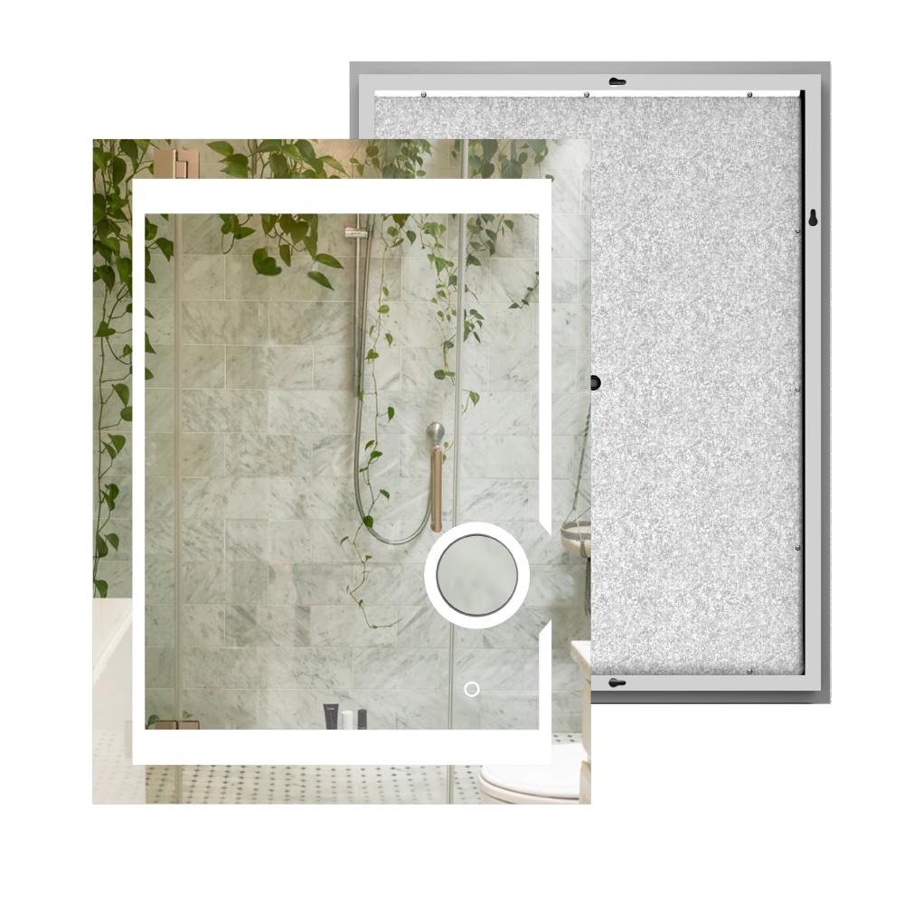 LED Lighted Bathroom Vanity Mirror with Magnifying Mirror, Anti - Fog, Touch Button, CRI 90+,Adjustable Color Temperature & Remembrance Makeup Mirror, Auspice Style - LEDMyPlace