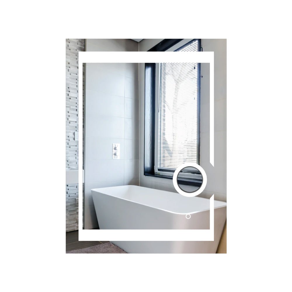 LED Lighted Bathroom Vanity Mirror with Magnifying Mirror, Anti - Fog, Touch Button, CRI 90+,Adjustable Color Temperature & Remembrance Makeup Mirror, Auspice Style - LEDMyPlace
