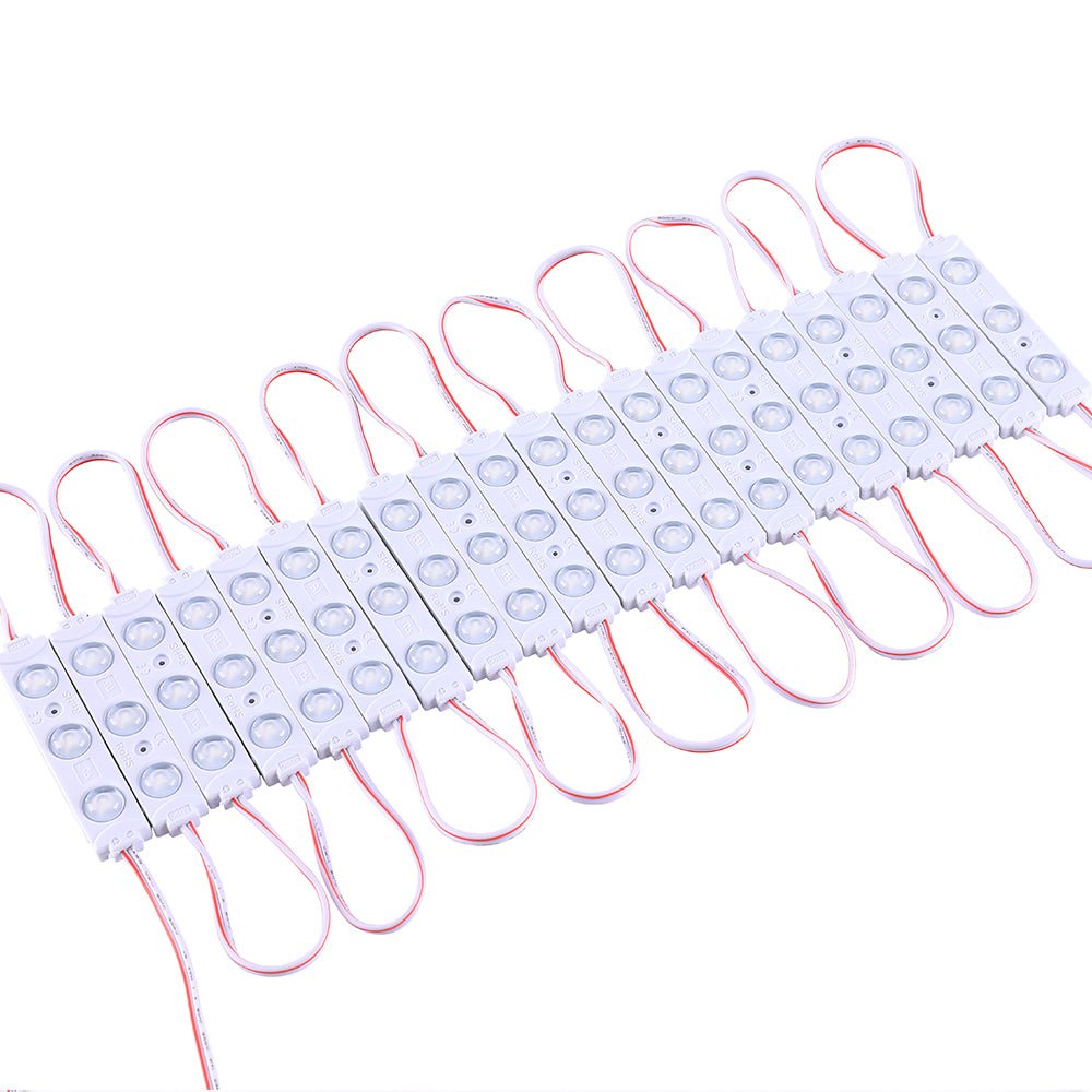 LED Module Lights, 3LEDs/Mod, DC12V, 0.72W, Blue, Waterproof Decorativ