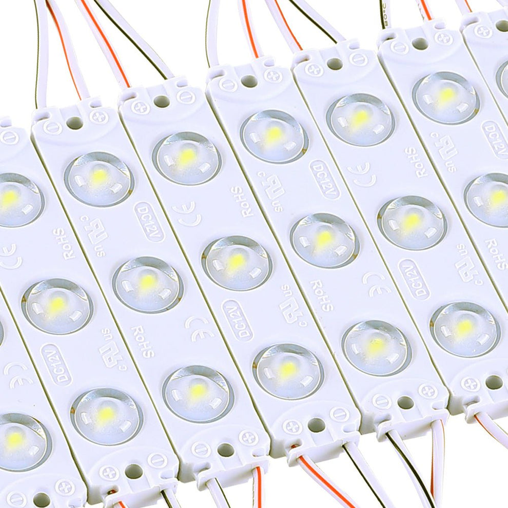 Led Sign Module Pure White LED Module Lights, Pure White, 3LEDs/Mod, DC12V, 1W, LED Waterproof De