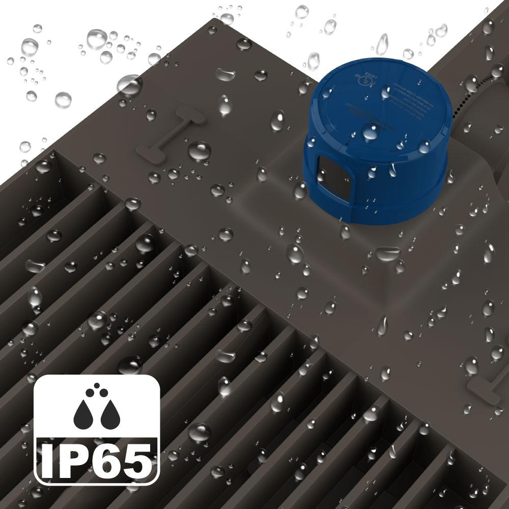 LED Parking Lot Light With Dusk to Dawn Photocell, 300W, 5700K, 42800LM, High Voltage 277 - 480V, IP65, Universal Mount (Adjustable Slip Fitter + Wall Mount), UL, DLC Listed, Bronze, Commercial Area Road Lighting - LEDMyPlace