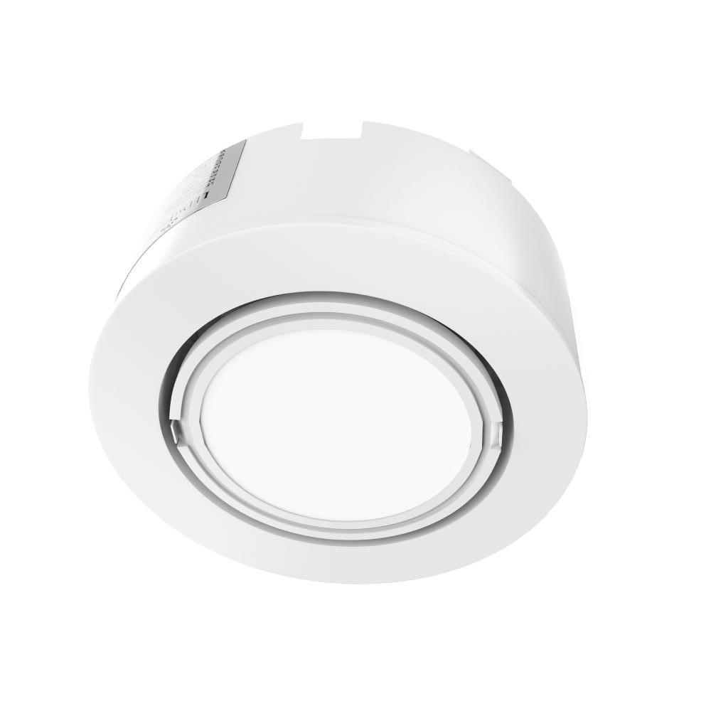 LED Puck Lights, 3 - Piece Kit Direct Plug - In, Dimmable, 3x3 Watts, 3x140 LM, White, Linkable LED Under Counter Lights for Kitchen, Desk - LEDMyPlace