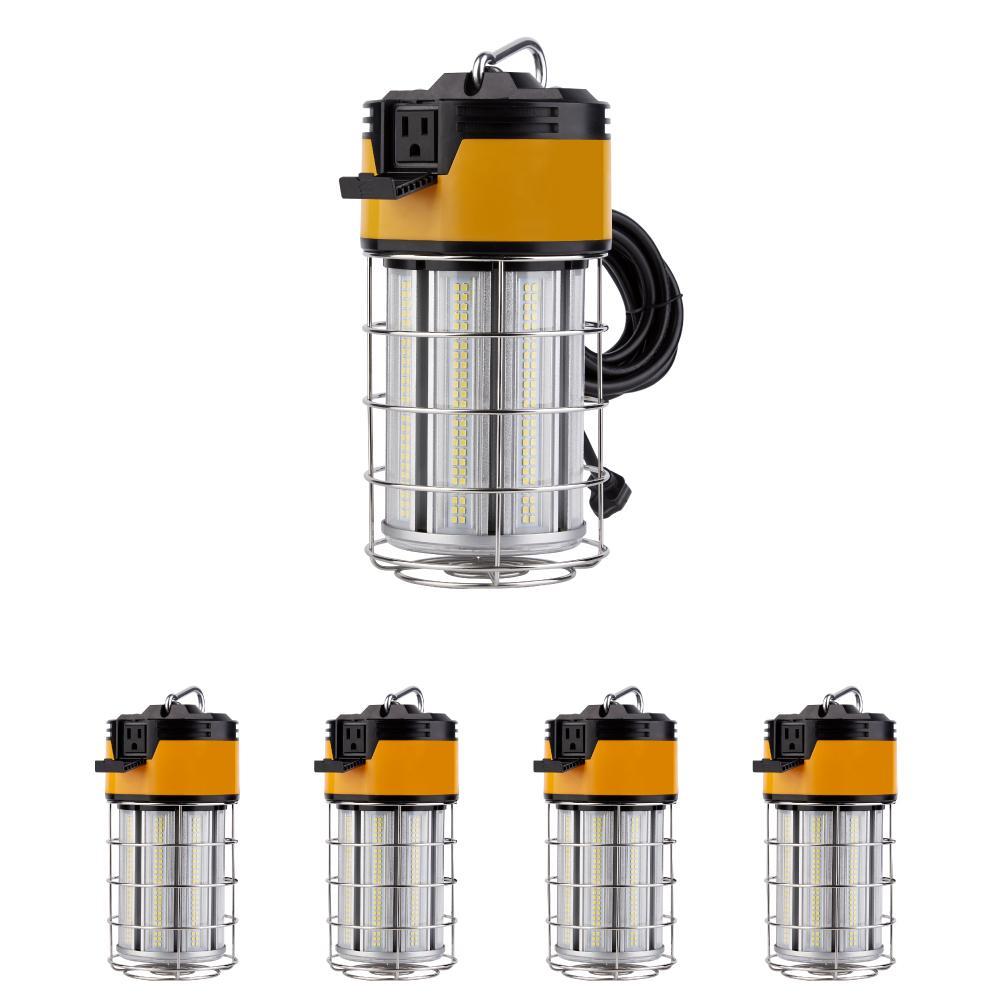KUKUPPO 150W Linkable LED Work Light – 21,150 Lumens, 5000K Daylight, IP65 – ETL Listed Temp Job Site Lamp With 360° Beam