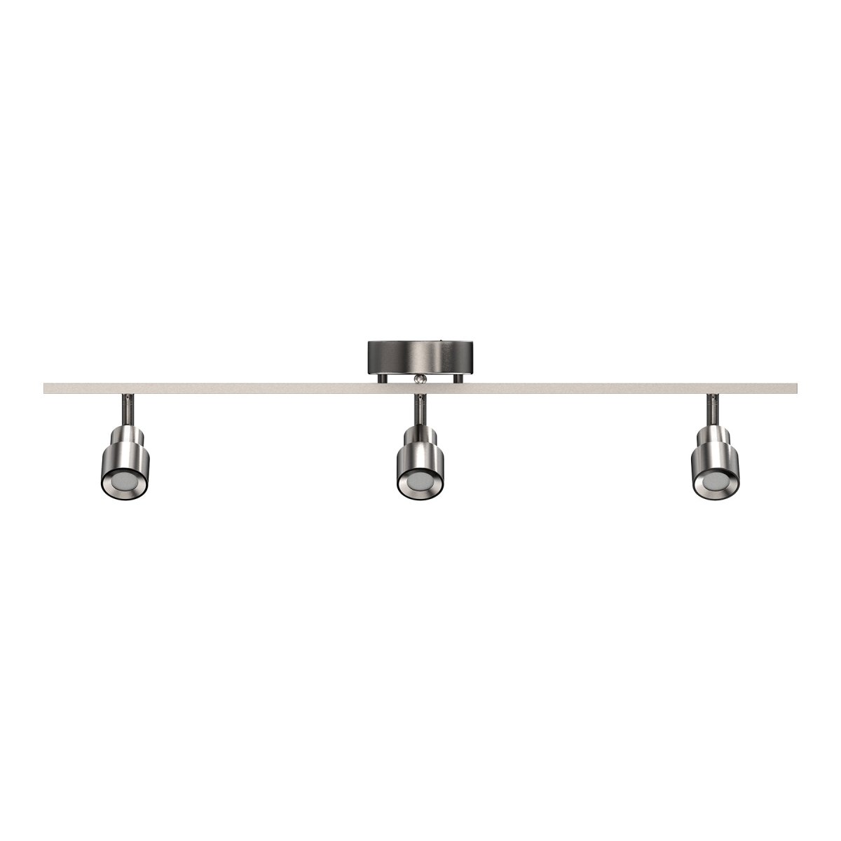 LED Track Lighting, Brushed Nickel Finish, Dimmable, 3000K, Flush Mount Spotlight Ceiling, Directional Ceiling Light for Dining Room, Bedroom, Office - LEDMyPlace