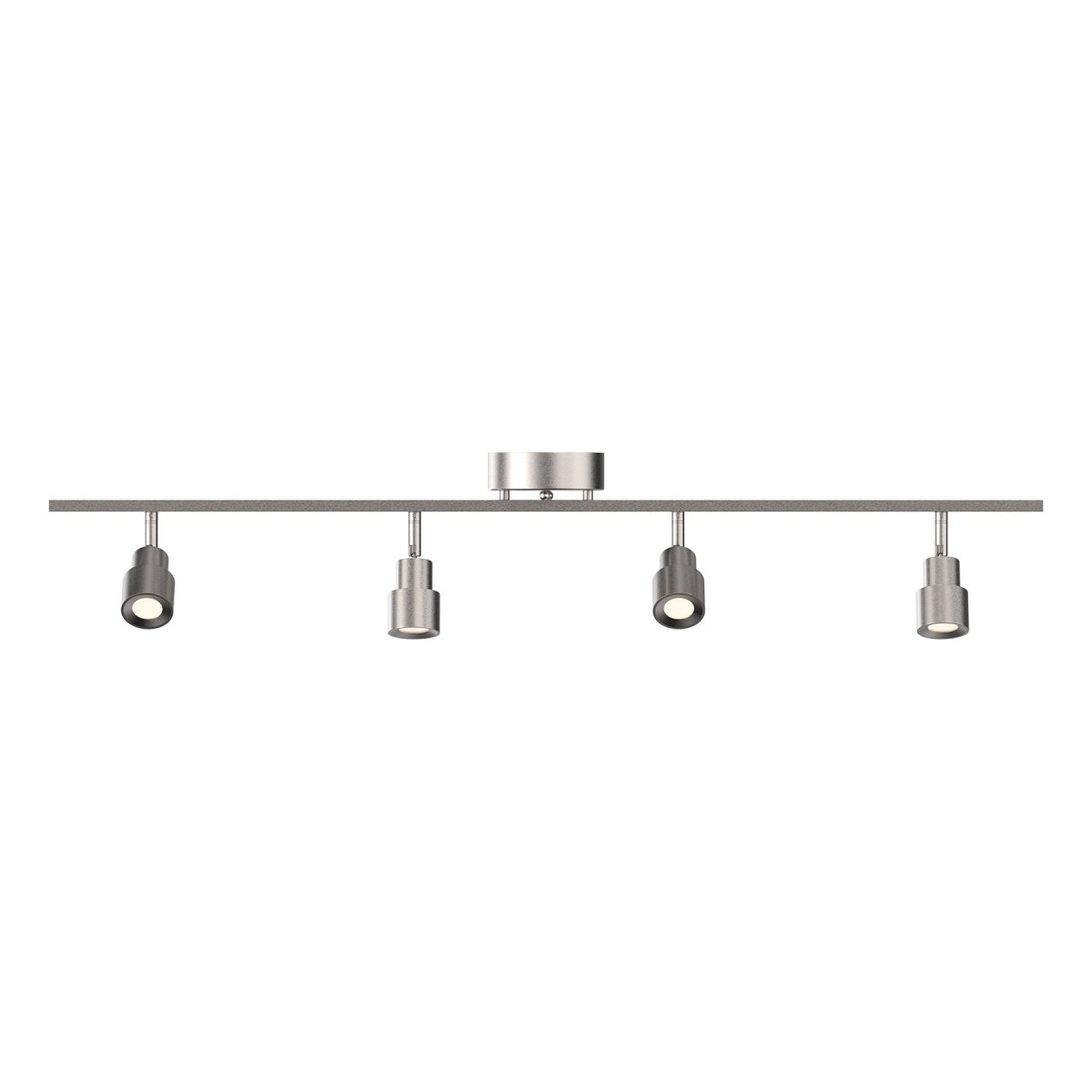 LED Track Lighting, Brushed Nickel Finish, Dimmable, 3000K, Flush Mount Spotlight Ceiling, Directional Ceiling Light for Dining Room, Bedroom, Office - LEDMyPlace