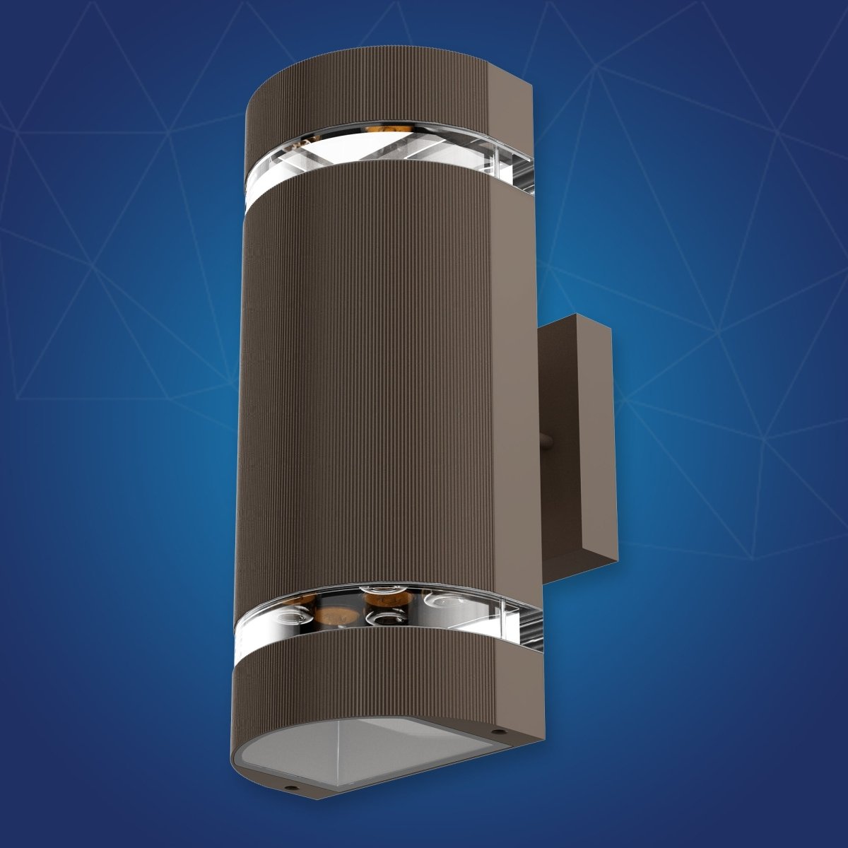 LED Up and Down Lights Outdoor Semi Cylinder 2X5W AC100 277V Outdoor Wall Light ETL RoHS Listed Waterproof Outdoor Wall Lamps